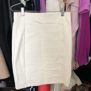Cream Pencil Skirt